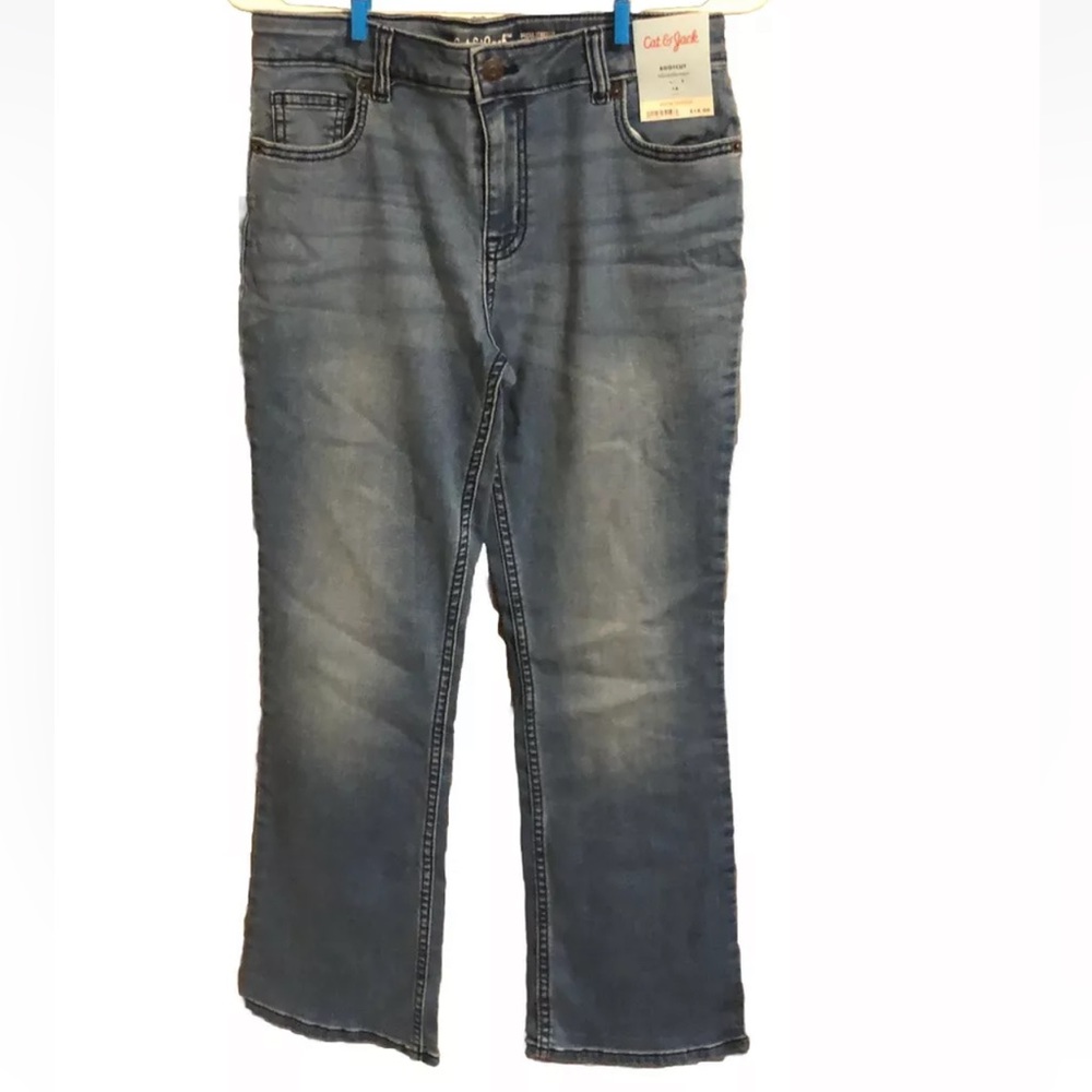 Cat & Jack Girls Bootcut Super Stretch Med Wash Denim Jeans (Size 14) NWT